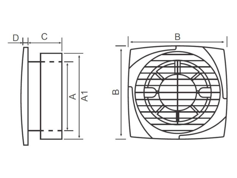 VENTILATOR KUPATILSKI MTG A120-H/FI 150