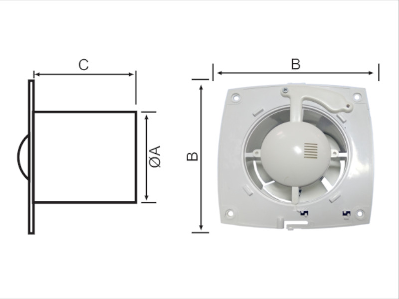 VENTILATOR KUPATILSKI MTG A100M-H