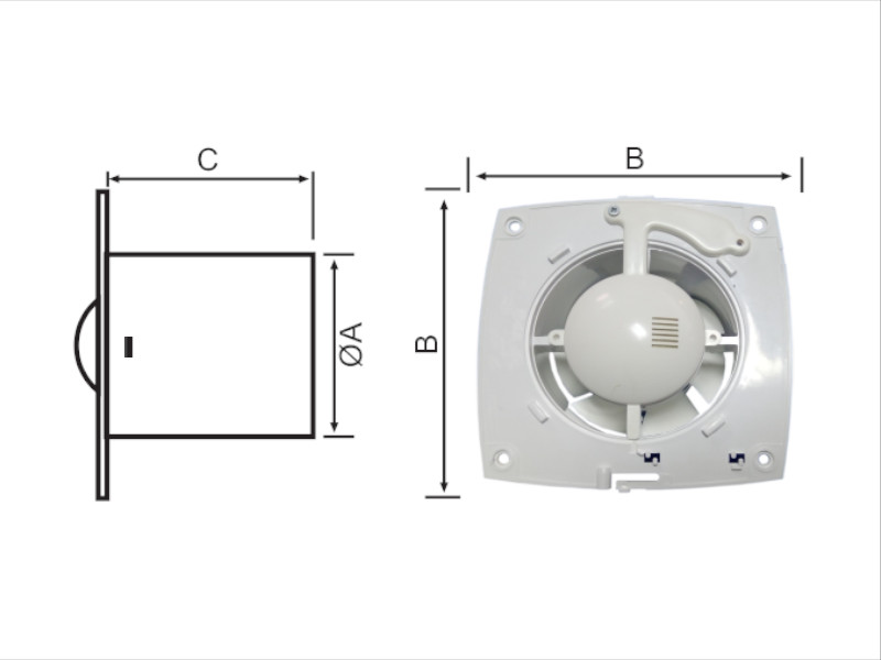 VENTILATOR KUPATILSKI MTG A100MX-H