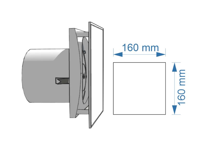 MASKA ZA VENTILATOR KUPATILSKI MTG A100M IMITACIJA METALA