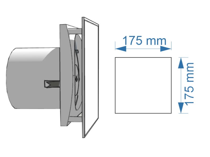 MASKA ZA VENTILATOR KUPATILSKI MTG A100M STAKLO ANTRACIT