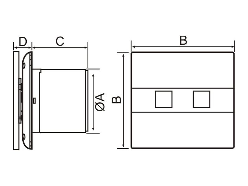 VENTILATOR KUPATILSKI CATA E-100 GT BK 00900502 CRNI