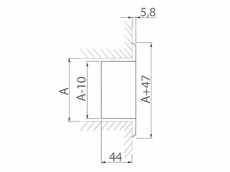VENTILACIONA REŠETKA UNUTRAŠ. 2 REDA LAMELA AL 400x150 MTG
