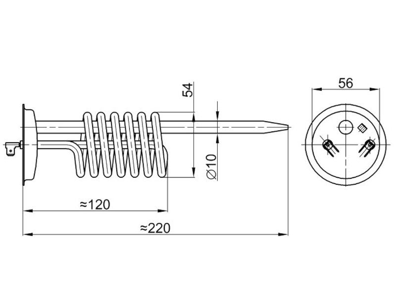 GREJAČ BOJLERA 2KW PROTOČNI 5 -10L GORENJE I METALAC