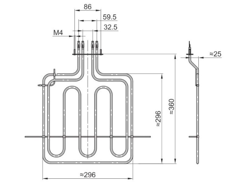 GREJAČ RERNE GORENJE 2000/900W NOVI TIP S-4070